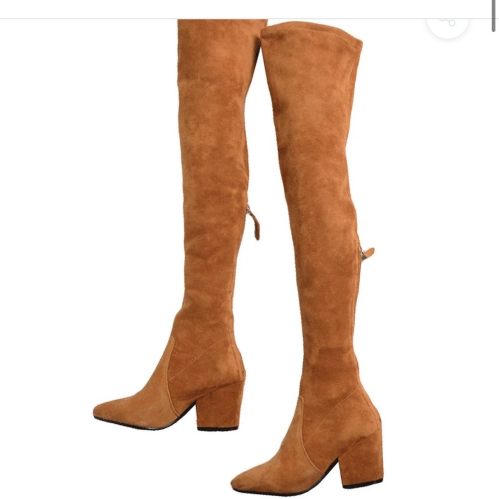 Good night macaroon thigh high boots